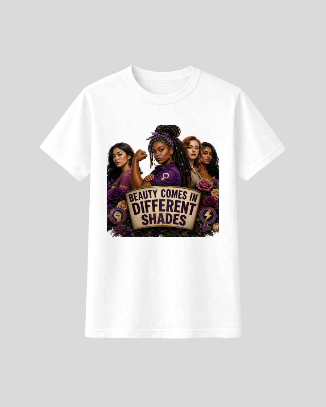 SHADES OF BEAUTY D3 Graphic Tee - White